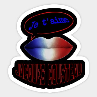 JE TAIME FRENCH KISS JACQUES COUSTEAU Sticker